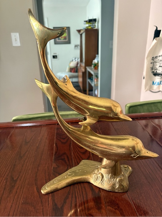 Other - Vintage Brass MCM Dolphins